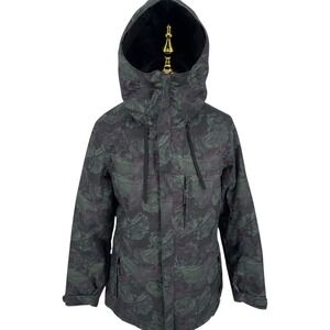 686 Solaris Jacket Womens S Black Floral Rose infiDRY Waterproof Ski Insulated